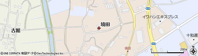茨城県つくば市境田周辺の地図