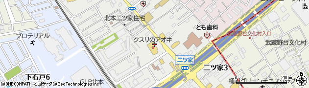 埼玉県北本市二ツ家周辺の地図