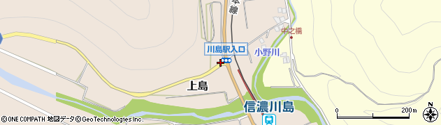川島駅入口周辺の地図
