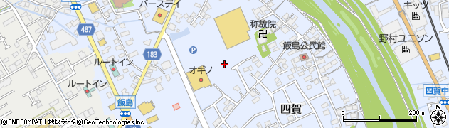 長野県諏訪市四賀（飯島）周辺の地図