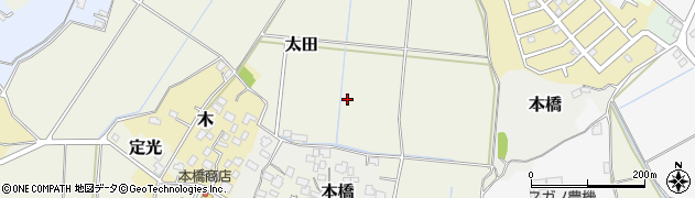 茨城県美浦村（稲敷郡）太田周辺の地図