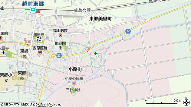 〒910-2167 福井県福井市安原町の地図