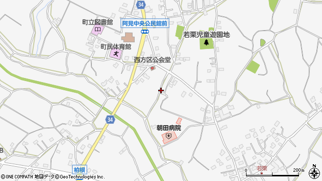 〒300-0333 茨城県稲敷郡阿見町若栗の地図
