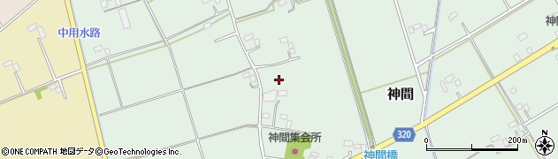 埼玉県春日部市神間周辺の地図
