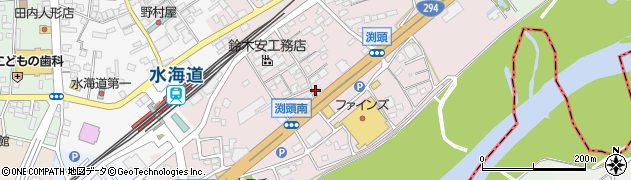 茨城県常総市水海道淵頭町周辺の地図