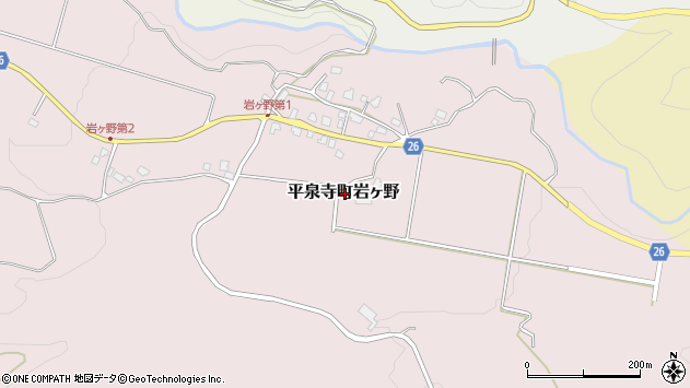 〒911-0825 福井県勝山市平泉寺町岩ケ野の地図