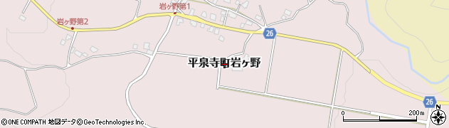 福井県勝山市平泉寺町岩ヶ野周辺の地図