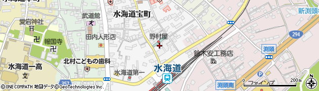 茨城県常総市水海道宝町周辺の地図