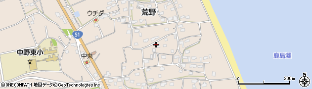 茨城県鹿嶋市荒野84周辺の地図