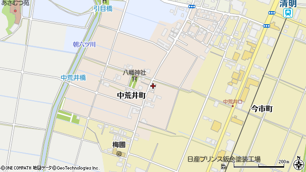 〒918-8151 福井県福井市中荒井町の地図
