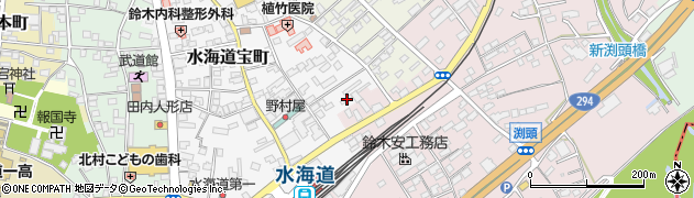 茨城県常総市水海道宝町2823周辺の地図