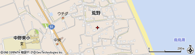 茨城県鹿嶋市荒野110周辺の地図