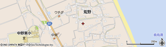 茨城県鹿嶋市荒野114周辺の地図