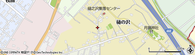 茨城県つくば市樋の沢周辺の地図