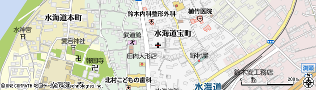 茨城県常総市水海道宝町2743周辺の地図