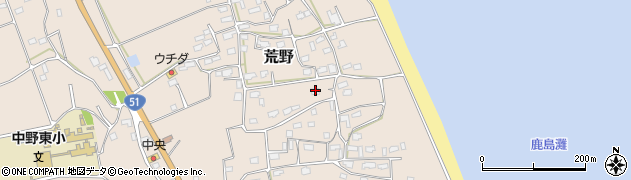 茨城県鹿嶋市荒野107周辺の地図