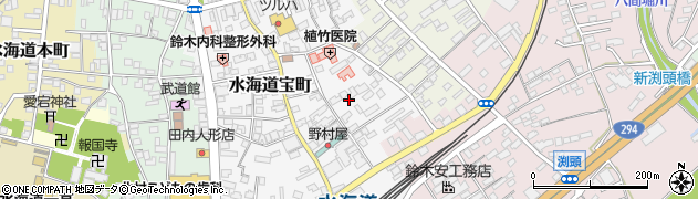 茨城県常総市水海道宝町2834周辺の地図