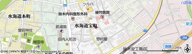 茨城県常総市水海道宝町2844周辺の地図