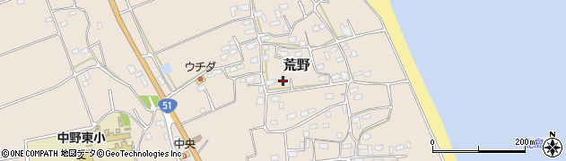 茨城県鹿嶋市荒野128周辺の地図