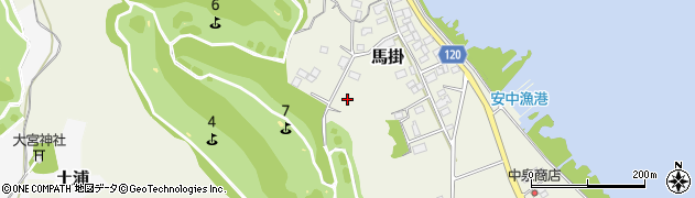 茨城県美浦村（稲敷郡）馬掛周辺の地図