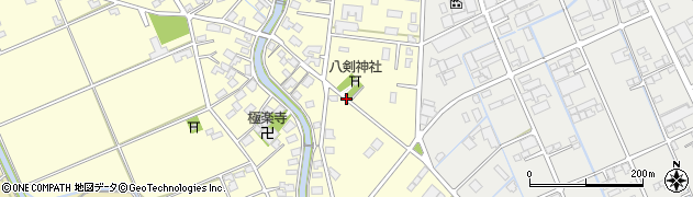 八剣神社前周辺の地図