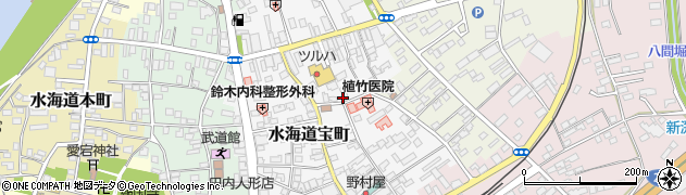 茨城県常総市水海道宝町2777周辺の地図