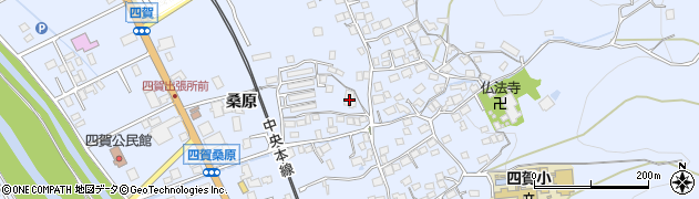 四賀地区公民館　桑原分館周辺の地図