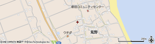 茨城県鹿嶋市荒野166周辺の地図
