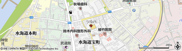 茨城県常総市水海道宝町2772周辺の地図