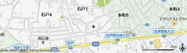 埼玉県北本市石戸1丁目周辺の地図