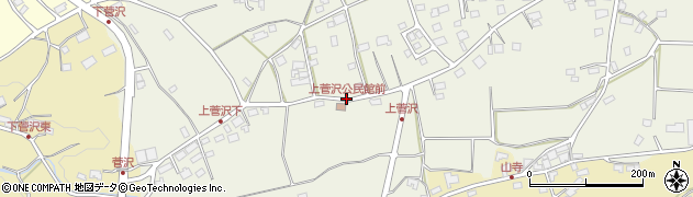 上菅沢公民館前周辺の地図