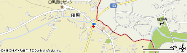 田黒入口周辺の地図