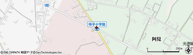 寺子十字路周辺の地図