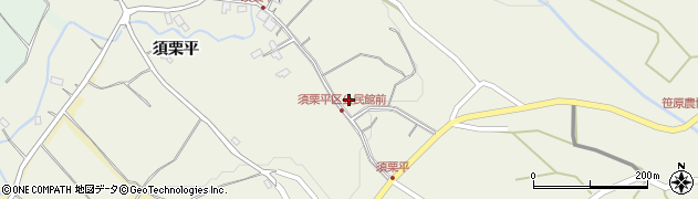須栗平区周辺の地図
