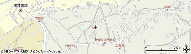 長野県茅野市湖東（上菅沢）周辺の地図