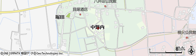 茨城県稲敷郡美浦村中野内周辺の地図