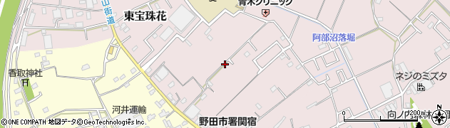 千葉県野田市東宝珠花398周辺の地図