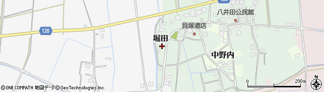 茨城県美浦村（稲敷郡）堀田周辺の地図