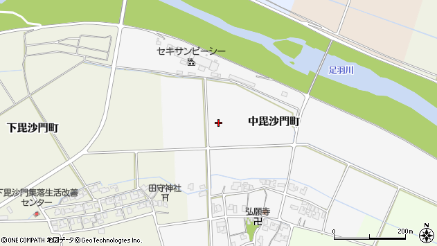 〒910-2145 福井県福井市中毘沙門町の地図