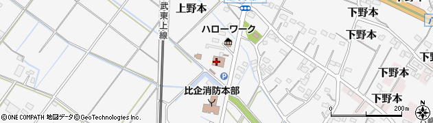 東松山警察署周辺の地図