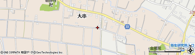 埼玉県吉見町（比企郡）大串周辺の地図