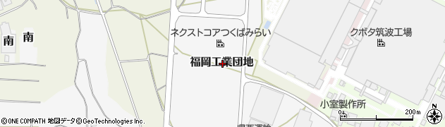 茨城県つくばみらい市福岡工業団地周辺の地図