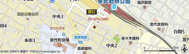 埼玉県宮代町（南埼玉郡）中央周辺の地図