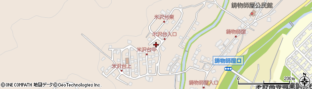 長野県茅野市米沢（米沢台）周辺の地図