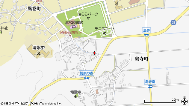 〒910-3623 福井県福井市島寺町の地図