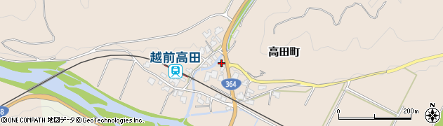 福井県福井市高田町周辺の地図