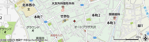 埼玉県北本市本町周辺の地図