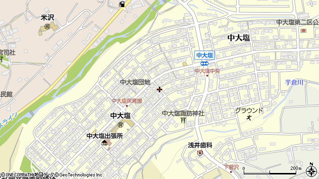 〒391-0215 長野県茅野市中大塩の地図