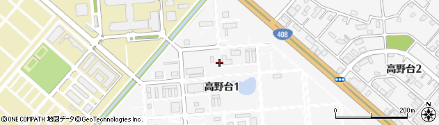 茨城県つくば市高野台1丁目周辺の地図