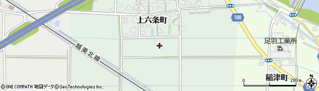 福井県福井市上六条町周辺の地図